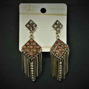 Dangling Gold Bohemian Style Earrings
